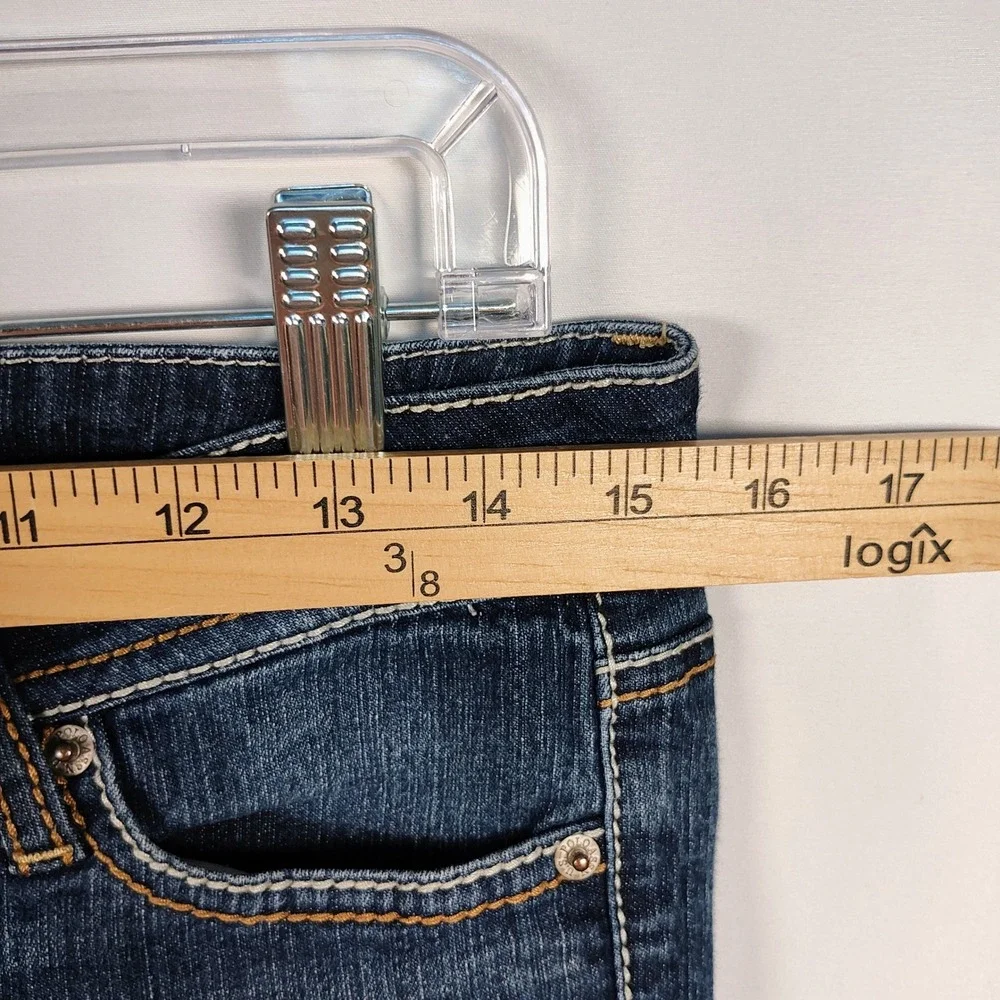 US Polo Assn Jeans Women's 5/6 Skinny Dark Wash Low Rise Flap Pocket - Picture 9 of 12